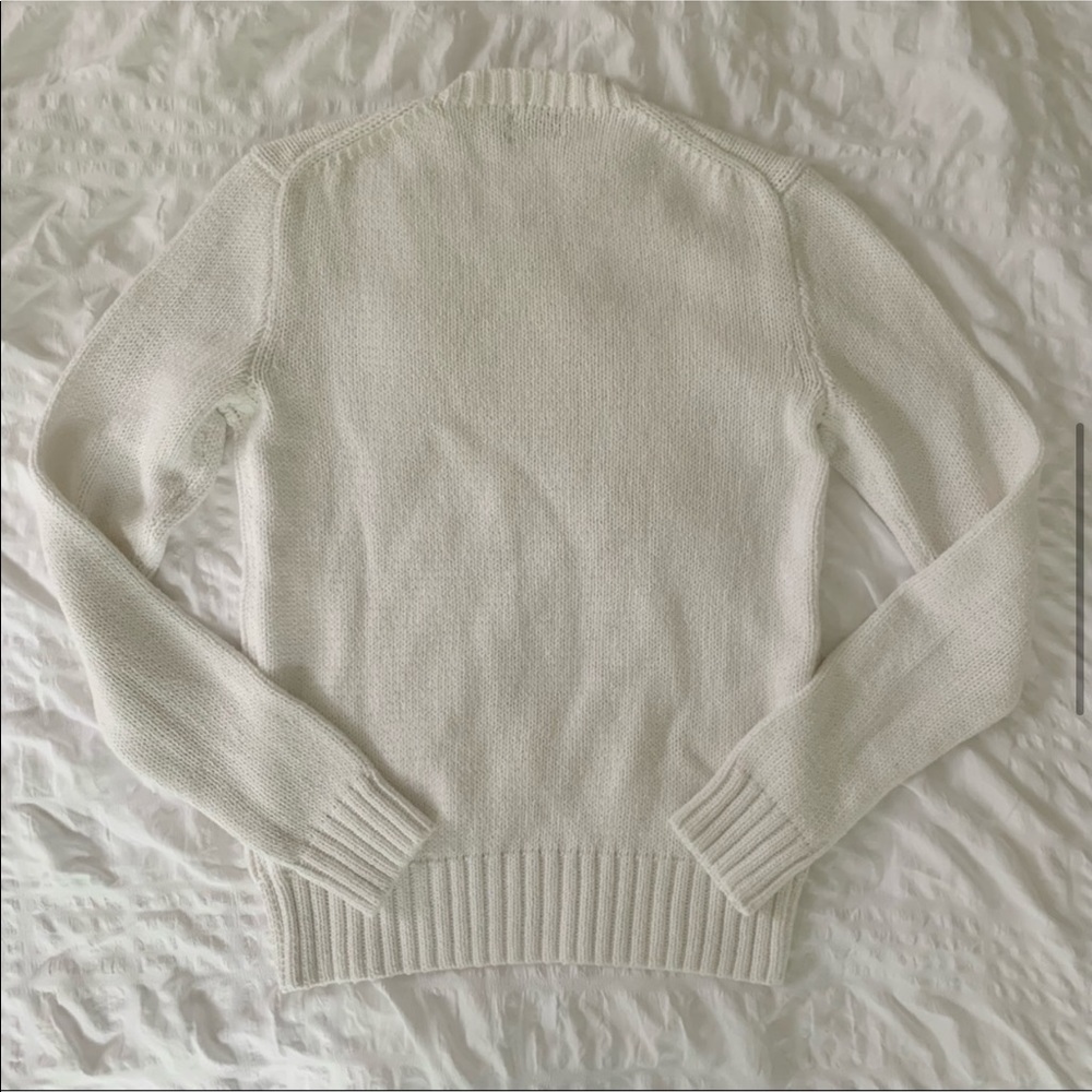 New Ralph Lauren American Flag White Sweater - Picture 7 of 12